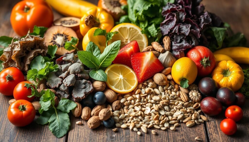 Natural food sources rich in amino acids for hair growth