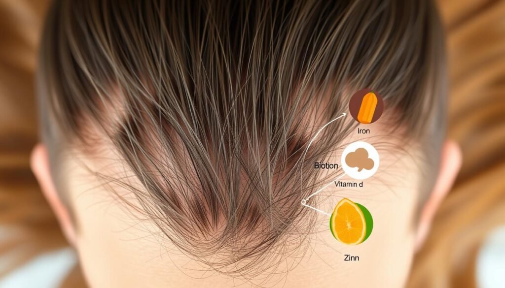 Signs of vitamin deficiencies related to hair shedding and thinning
