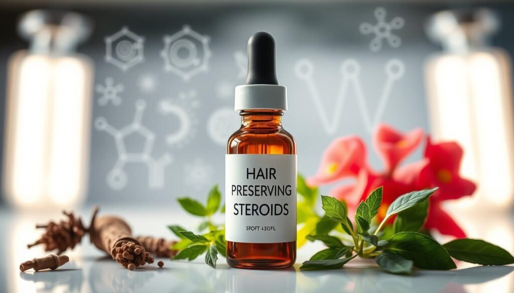 Hair-preserving steroids
