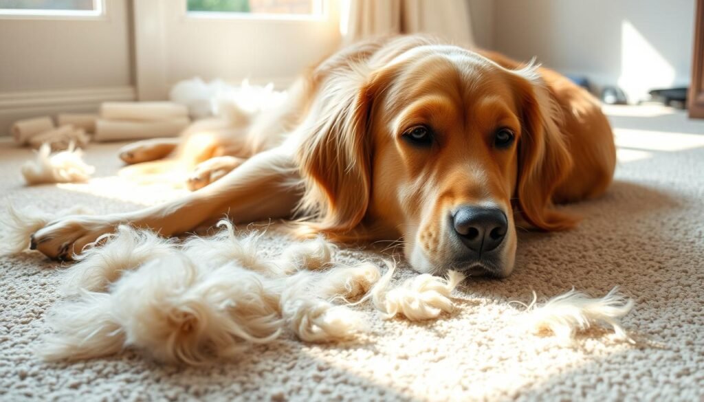 excessive shedding in golden retrievers