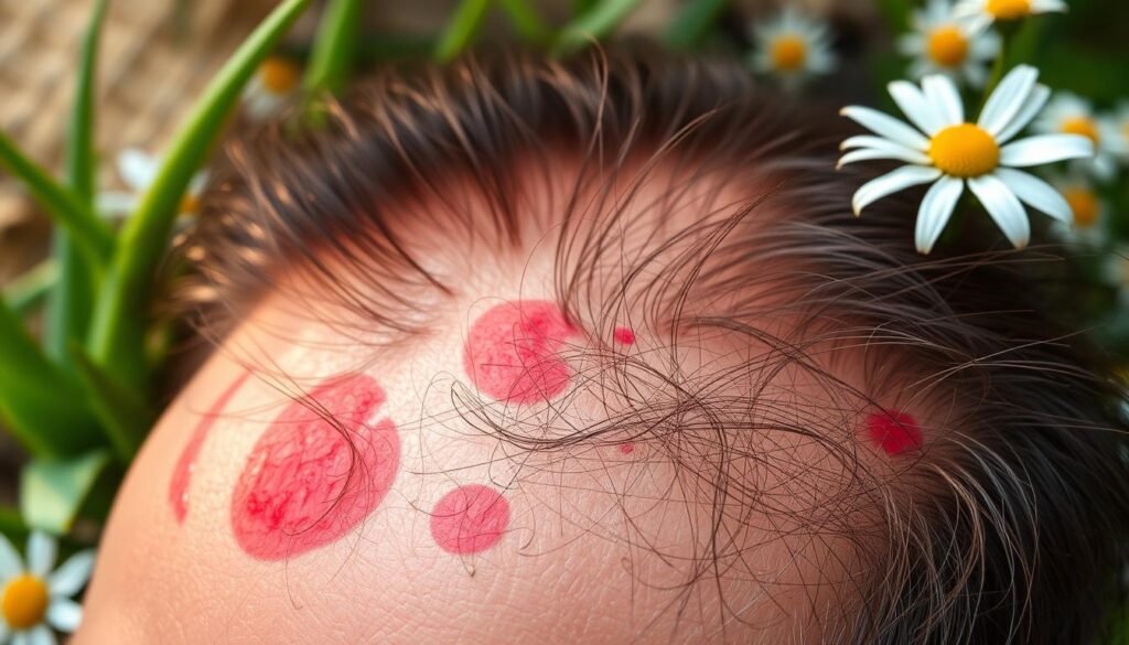 red itchy scalp hair loss