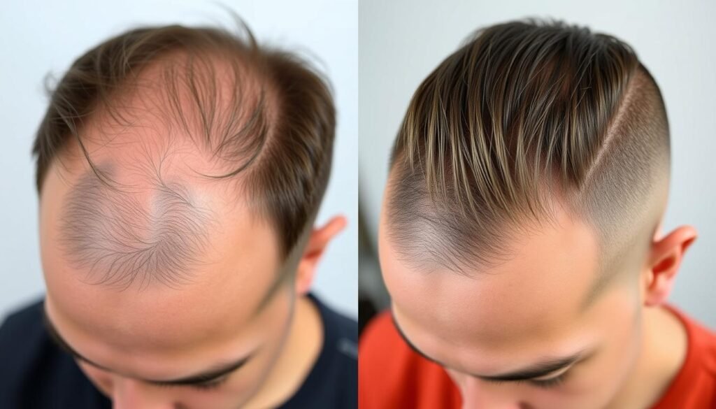 scalp tattoo before and after