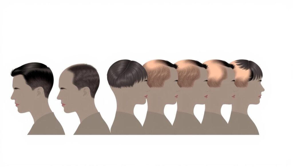 stages of male pattern baldness