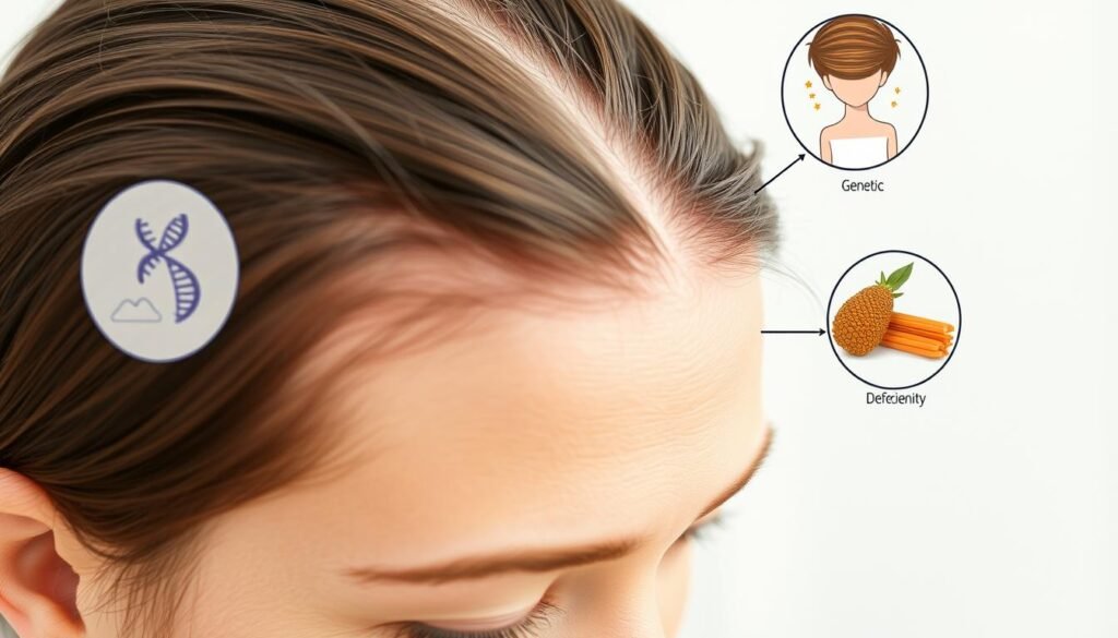 the following are all causes of hair loss except ______.