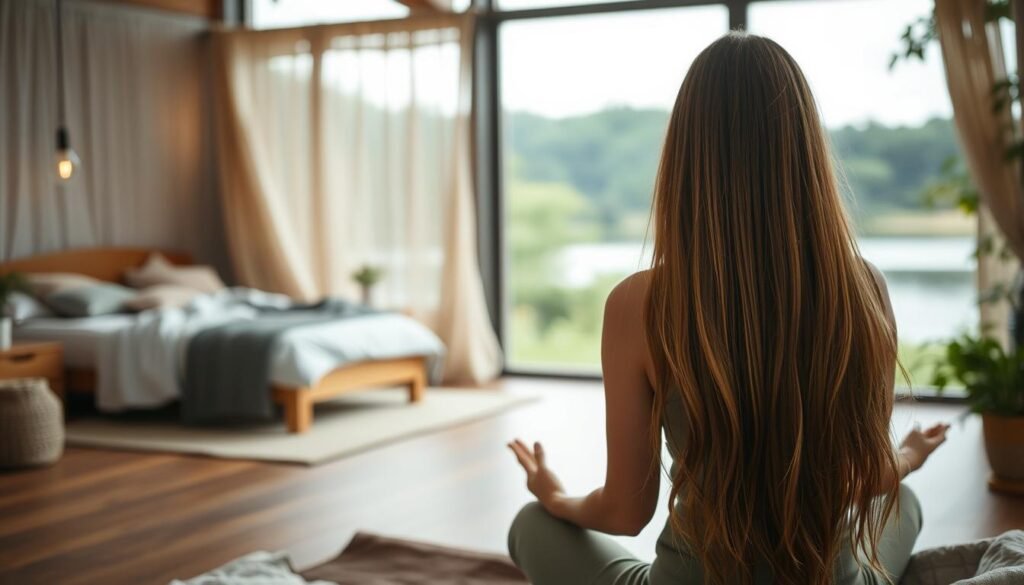 lifestyle choices, stress management, sleep and hair growth