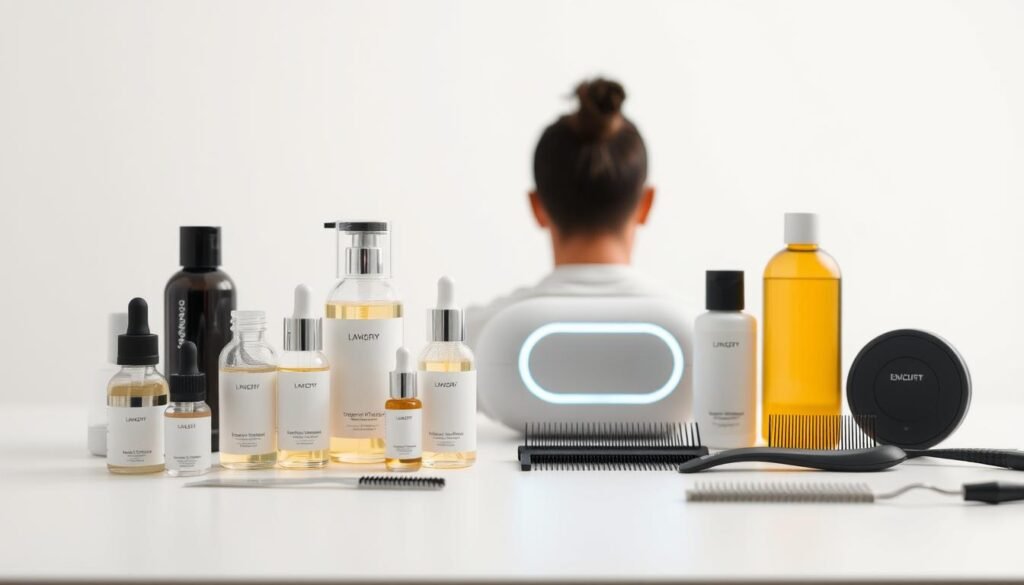 Managing hair loss options.