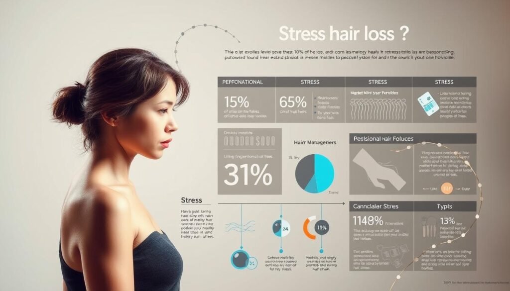 Stress and hair loss infographic