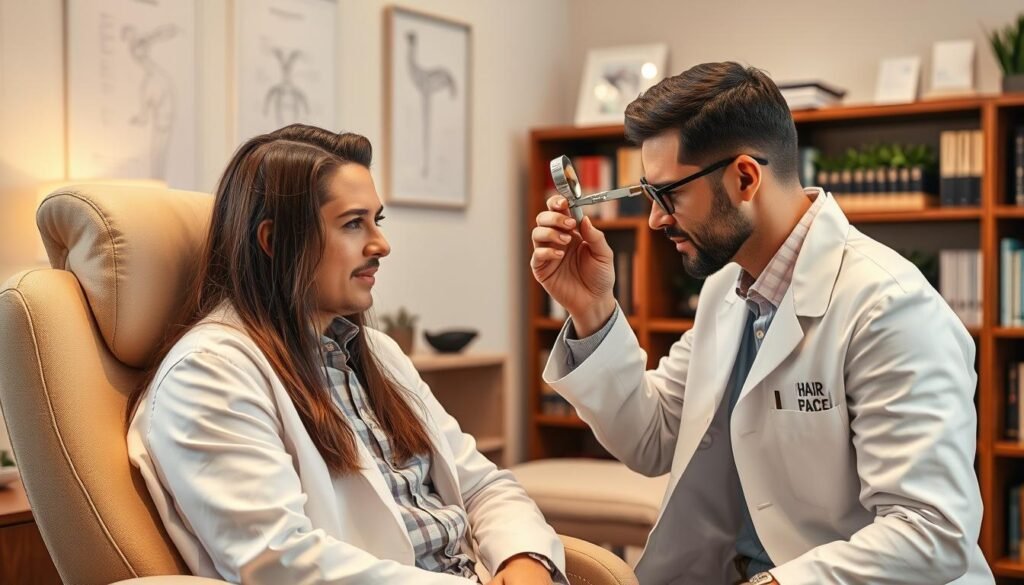 consulting a hair specialist