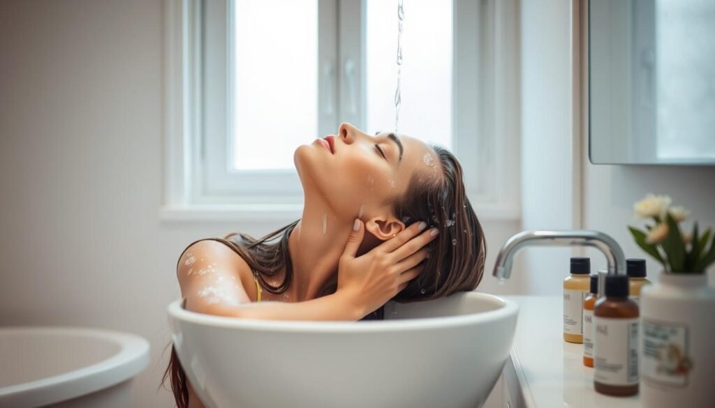 gentle hair washing method