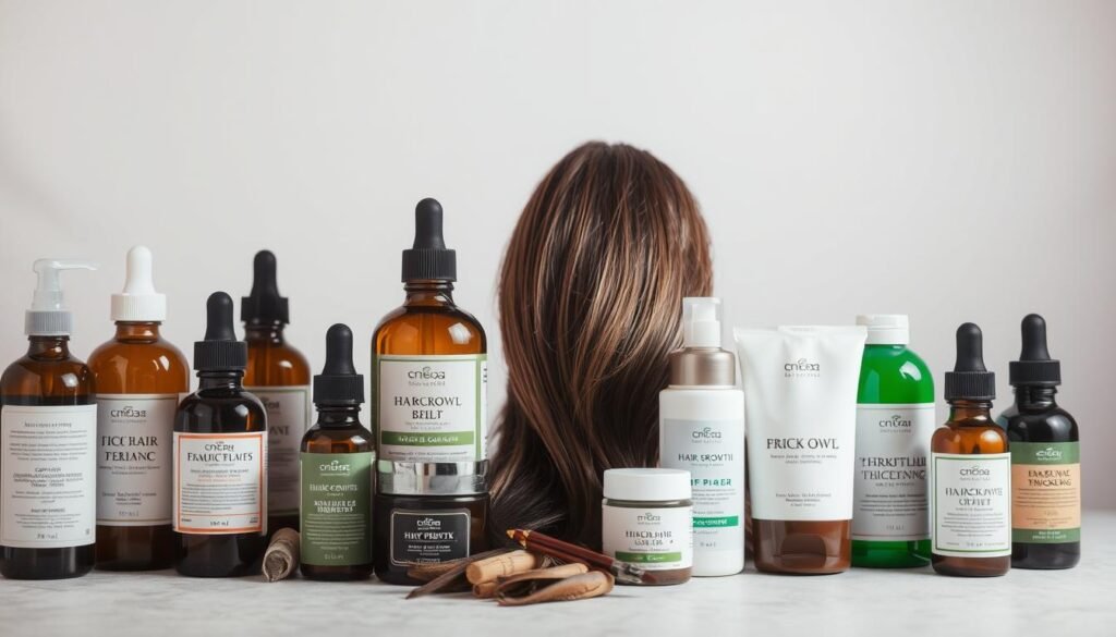 hair growth and thickening products