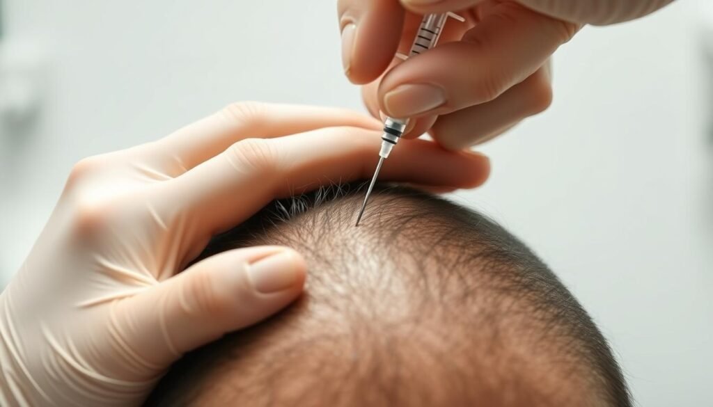 steroid injection therapy for hair loss